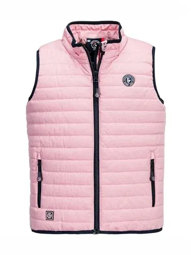 SCHIETWETTER Unisex Kinder Steppweste Stian mit Reflektoren, Outdoor, mit Stehkragen, Pufferweste, leicht gefüttert pink 176