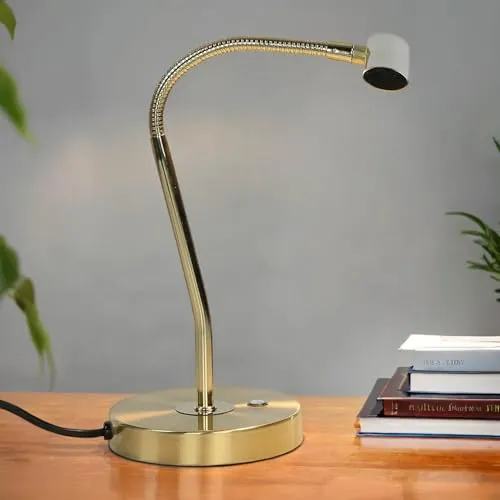 Licht-Erlebnisse Edle LED Tischleuchte in gold von Licht-Erlebnisse