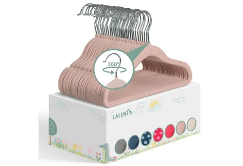 Laleni Kleiderbügel für Kinder mit Samtbezug - rutschfest, (30-tlg), 360° drehbar