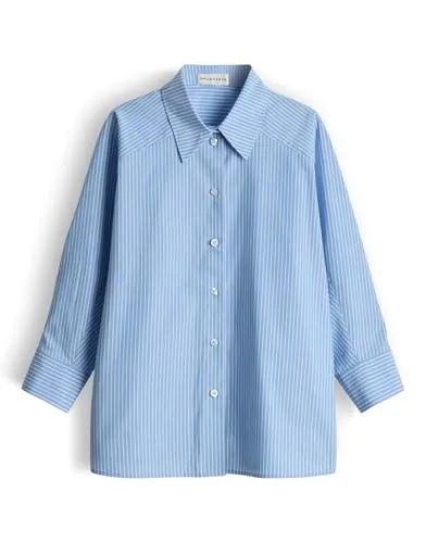 OPUS PANTS FIONNE Damen Bluse Water Blue, Oversized