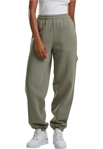 Urban Classics Ladies Fluffy Sweatpants paleolive, XXL von Urban Classics