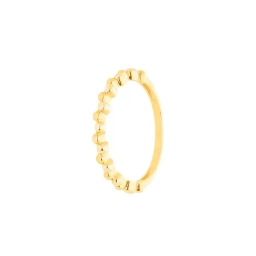 SuzanGold® Goldring Damen | Echtgold Popcorn Ring 375 Gelbgold im Kugeldesign | Handgefertigter Schmuck | Moderner Stil