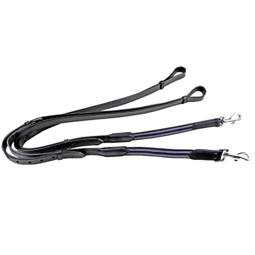HKM SPORTS EQUIPMENT Ausbinder mit Elastikeinsatz, Vollblut/Warmblut 9100 Schwarz L