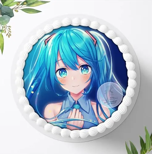 Digital-on Für die Geburtstags Torte, Zuckerbild kompatibel mit: Manga Anime, Essbares Foto für Torten, Fondant, Tortenaufleger Ø 20cm, 0313c