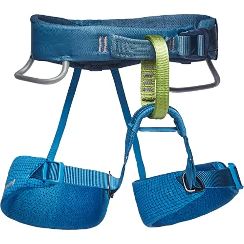 Black Diamond Momentum Kinder Klettergurt - Blau, One Size - Kletterausrüstung für Kinder, besonders bequem und sicher, ideal für den Einstieg ins Klettern.