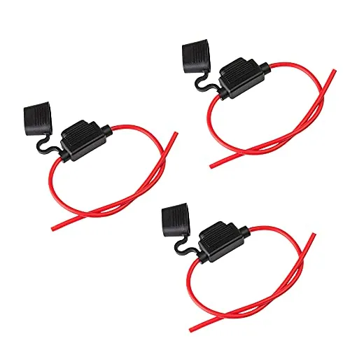 ECENCE 3x Sicherungshalter KFZ LKW Motorrad Boot Sicherungs Halter PKW 14AWG max.20A Flachsicherung Halter für Auto Wohnmobil Camper