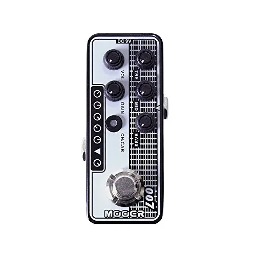 Mooer Micro PreAmp007 Mikrovorverstärker Pedal - Gitarren-Effektgeräte/-Preamps mit Lautsprecherkabinen-Simulation für direkten Anschluss an Soundkarten oder Monitore, plus unabhängige EQ- und Gain-Regler für individuellen Sound.