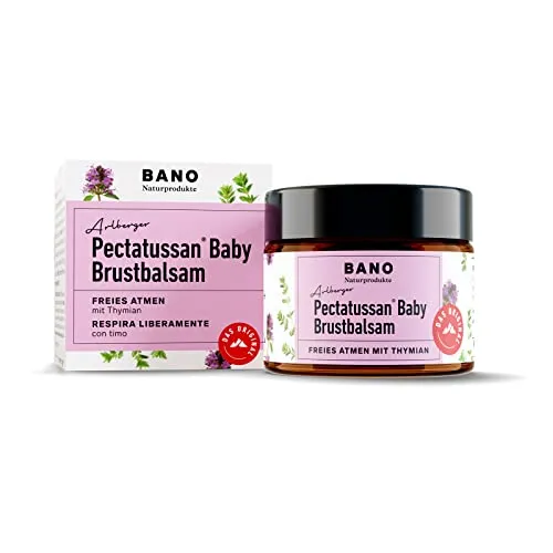 BANO Pectatussan BABY Brustbalsam 50g | für Babys ab 6 Monaten | frei von Mineralöl, Parabenen, Farb- und Konservierungsmitteln | 100% natürliche Inhaltsstoffe