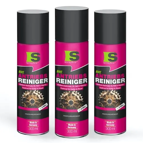 Spraytive Antriebsreiniger Spray 3×300ml – Effektiver Kettenreiniger für Fahrrad & E-Bike