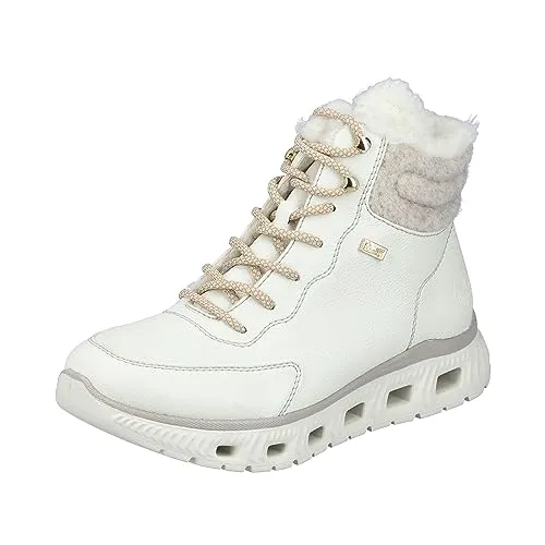 M6010 Damen-Sneaker weiß Gr. 40 - Synthetik-Obermaterial, flache Sohle und praktischer Reißverschluss für einfachen Einstieg