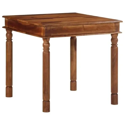 vidaXL Esstisch 80x80 cm aus massivem Akazienholz - Braun - Esstisch aus robustem Akazienholz, ideal für Küche oder Esszimmer. Pflegeleicht und stabil, bietet Platz für Speisen und Deko. Jedes Stück ist ein einzigartiges Unikat.