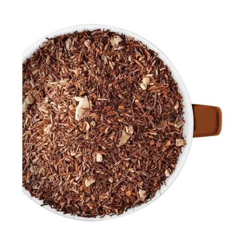 Bremer Gewürzhandel Rooibos-Tee Ingwer BIO, lose, 5 x 100g - Dieser Rooibos-Tee mit Ingwer begeistert durch seine fruchtige Note und leichte Schärfe. Ideal für entspannte Momente, ganz ohne künstliche Zusätze. Genießen Sie hochwertige Qualität für jeden Anlass!