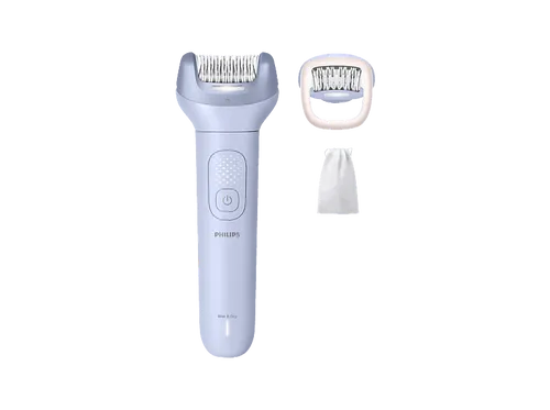 PHILIPS BRE708/00 Epilierer mit 3 Aufsätzen, Blau - Effizienter PHILIPS BRE708/00 Epilierer in Blau für langanhaltend glatte Haut. Ideal für Nass- und Trockenanwendung, mit ergonomischem Design und kabelloser Nutzung für maximalen Komfort.