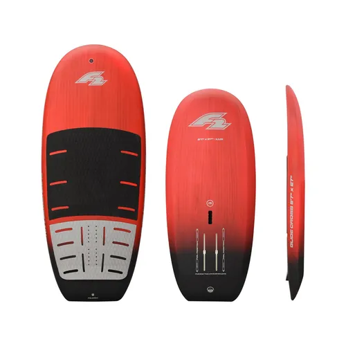 F2 Kiteboard Glide Cross Team 95 l Rot 2024/25 - Windsurfboard für Anfänger und Fortgeschrittene, 95 l Volumen, ideal für Foiling, bietet Stabilität und Kontrolle in verschiedenen Bedingungen.