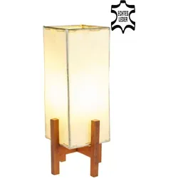 Marrakesch Stehlampe Janka Natur - Standleuchte aus Leder und Schmiedeeisen, handgefertigt für eine gemütliche Atmosphäre mit warmem Licht. Jede Lampe ist ein Unikat und bringt orientalischen Charme in Ihr Zuhause.