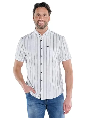 engbers Herren Kurzarm-Hemd Gemustert, Hellgrün, Größe 4XL