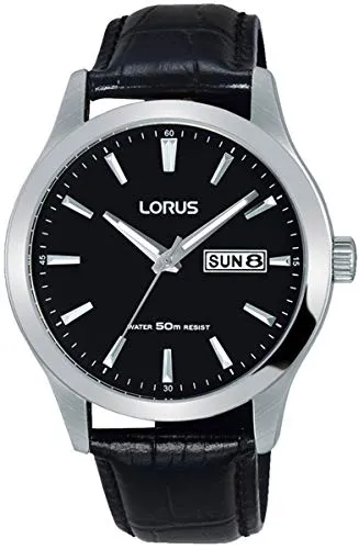 Lorus Watches Herren - Armbanduhr Classic Analog Quarz Leder RXN27DX9