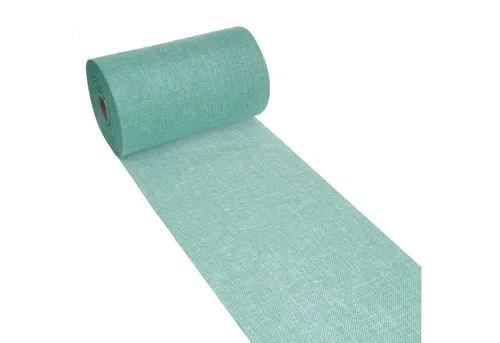 Deko AS Tischläufer Tischläufer Shabby Chic in Leinenoptik 20cm - helltürkis - 5m - 69-20 (1-tlg, 1 Rolle Tischläufer), Strapazierfähig