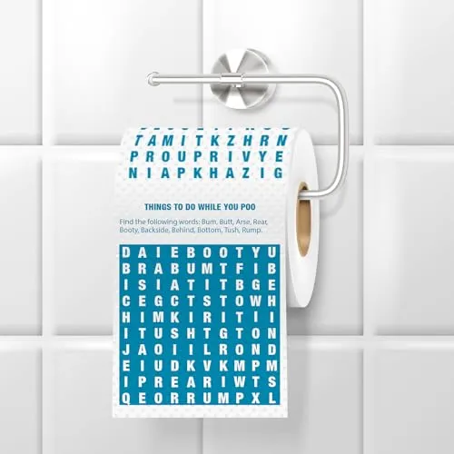 Toilettenpapier lustig, Lustiges Klopapier, 10 unterschiedliche Rätsel, Lustiges Klopapier für Männer