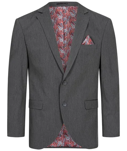 Indumentum Herren Sakko IJS-103 Dunkelgrau 3XL - Elegantes Slim Fit Sakko für Herren, ideal für den legeren Alltag. Hochwertige Verarbeitung mit Paisleymuster und angenehmem Material, erhältlich in 7 Größen und 8 Farben.