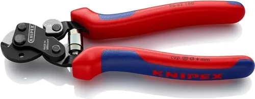 Knipex Drahtseilschere (160 mm) - Präziser Drahtseilschneider für müheloses Schneiden von Drahtseilen und Kabeln