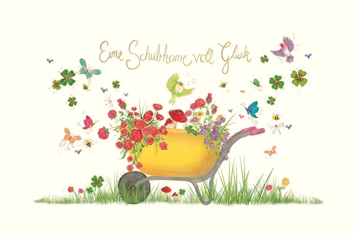 Allgemeine Wünsche - Glückwunschkarte im Format 11,5 x 17 cm mit Umschlag - Eine