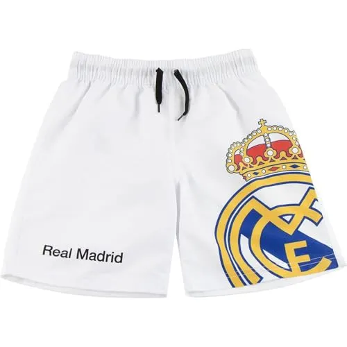 CERDÁ LIFE'S LITTLE MOMENTS Jungen Bermuda Baño Real Madrid para Niños, Pantalón de Natación Oficial Y Secado Rápido | Bañador Infantil Schwimm-Slips, weiß, 6 Jahre