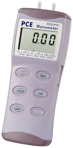 PCE Instruments PCE-P15 Druck-Messgerät - Spezialwerkzeuge: Präzises Druckmessgerät mit RS232-Schnittstelle, ideal für Industrie und Labor, ermöglicht einfache Datenübertragung an PC.