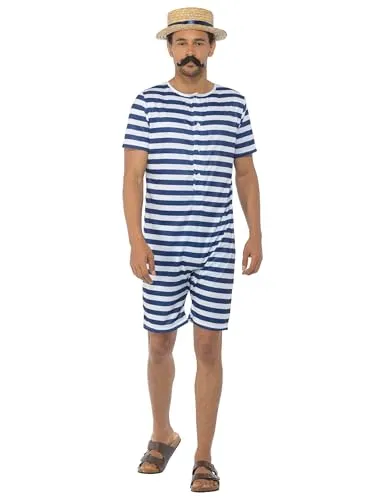 Karnival Costumes 82100 Herren Kostüm - Vielseitiges Kostümset mit Overall, Hut und Schnalle, ideal für Karneval und Fasching, aus 100 % Polyester, handwaschbar, erhältlich in mehreren Größen.