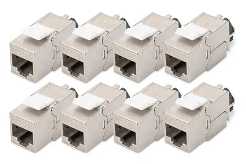 Digitus DN-93617-8 RJ45-Einbaumodul Keystone CAT 6a 8St. - Cat-6-Ethernetkabel mit geschirmtem Design, ideal für zukunftssichere Netzwerke und einfache, werkzeugfreie Installation.