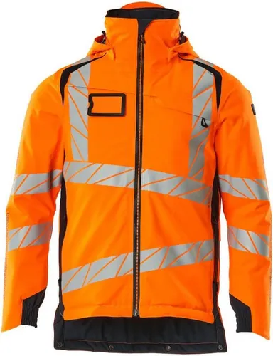 Winterjacke ACCELERATE SAFE - Hi-Vis Orange/Schwarzblau, Größe 2XL - Funktionsjacke mit hervorragender Atmungsaktivität, wind- und wasserdicht. Zertifiziert für hohe Sichtbarkeit und ideal für den Einsatz im Freien bei jedem Wetter.