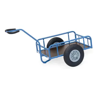 Fetra Handwagen 4104L - Robuster Bollerwagen mit Luftbereifung - Bollerwagen mit 400kg Tragkraft, ideal für schwere Lasten. Aus wasserfestem Sperrholz und pulverbeschichtetem Stahl, Made in Germany.