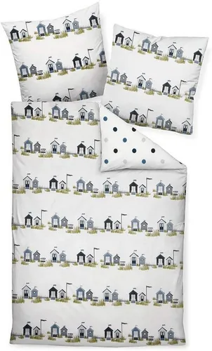 Janine Bettwäsche Mako Satin 135x200 in weiß von Janine