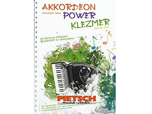 Akkordeon Power Klezmer für Akkordeon (mit Akkorden) - Musikbuch für Akkordeon mit Klezmer-Stücken, ideal für leidenschaftliche Musiker, die ihren Spielstil bereichern möchten.