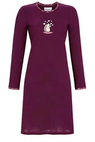 Ringella Damen Nachthemd mit Motivdruck Purple Wine 36 3511017,Purple Wine, 36