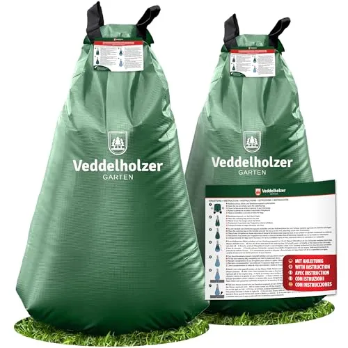 Veddelholzer 2 x 75 l Baumbewässerungssack - flexibel einstellbar, mit Reißverschluss und Diebstahlschutz für optimale Baumversorgung