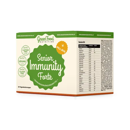 GreenFood Nutrition Senior Immunity Forte + Pillbox, 60 + 60 Kapseln