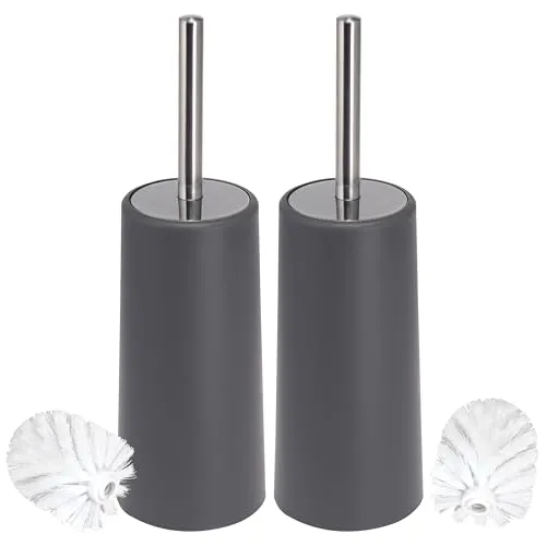 bremermann WC-Bürste Kunststoff, Standbürste (grau, 2er)