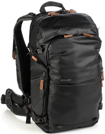 SHIMODA Rucksack Explore V2 25 Starter Kit schwarz - Kamerataschen mit optimaler Organisation, ideal für Fotografen auf Reisen, inklusive praktischem Zubehör.