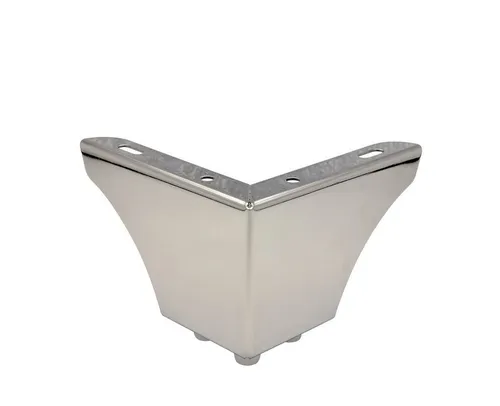 WAGNER design yourself Möbelfuß Möbelbein / Tischbein / Sofafuß - SOFA WING - Stahl verchromt, Anschraubplatte, diverse Größen für Palettenmöbel im Landhausstil