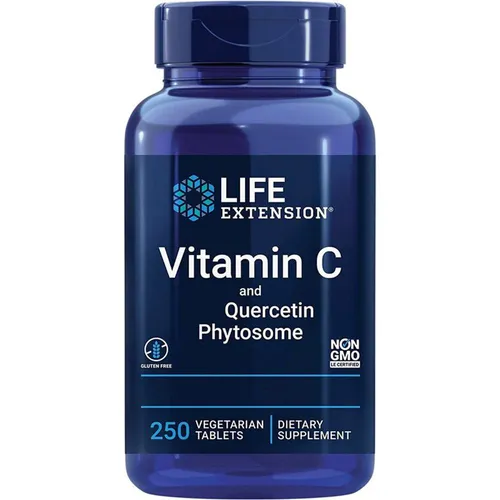 Produktbild Life Extension Vitamin C und Bio-Quercetin Phytosom, 1000mg/15mg, 250 vegane Tabletten