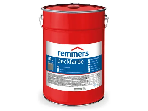 Remmers Deckfarbe dunkelgrau, 10 Liter – Hochdeckende Wetterschutzfarbe für innen und außen - Farben – Remmers Deckfarbe überzeugt mit exzellenter Haftung auf vielen Untergründen und bietet optimalen Wetterschutz sowie UV-Schutz für langlebige Ergebnisse.
