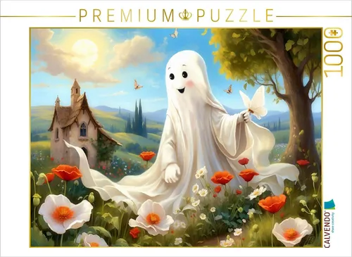 CALVENDO Puzzle Sommerwiese | 1000 Teile Kunst-Puzzle für kreative Stunden - Kreatives Puzzlespiel für Jung und Alt: 1000 Teile, 64x48cm. Entdecke die zauberhafte Welt von Korbinian, dem kleinen Gespenst, und genieße stundenlangen Spaß mit kunstvollen Illustrationen!