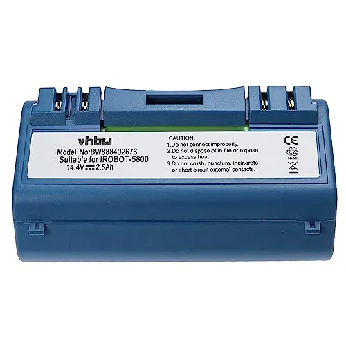 vhbw Akku kompatibel mit iRobot Scooba 330, 340, 390, 5800, 350, 380, 385, 5832, 5806, 34001 Saugroboter Blau (2500 mAh, 14,4 V, NiMH)