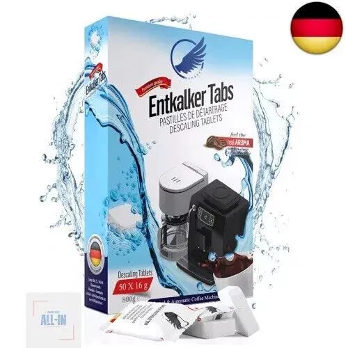 Entkalkungstabletten für Kaffeevollautomaten & Kaffeemaschinen - XL 50 Tabs -