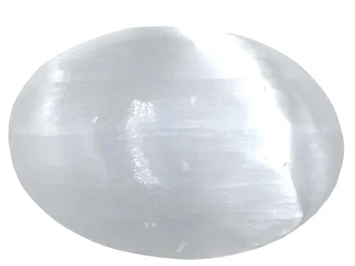 Steinfixx® Bauchiger Selenit Palmstein-Taschenstein | Top Qualität | Ihren Lichtbringer immer dabei