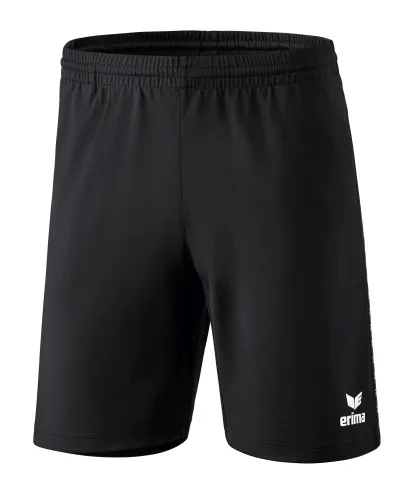 Erima Traininghose Short Basic (100% Polyester, Reißverschlusstaschen) kurz schwarz Jungen, Größe: 140