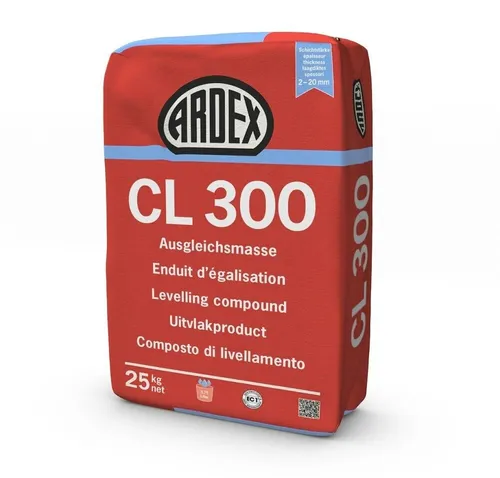 ARDEX CL 300 Ausgleichsmasse 2-20 mm - Fliesenzubehör, pumpfähig und selbstglättend für eine perfekte Untergrundvorbereitung