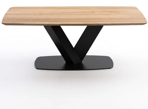 Couchtisch Wildeiche 120x44x70cm mit Metallgestell