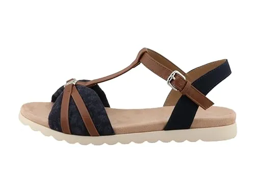 Tom Tailor Sandalen MANDY in Blau, Größe 42 - Wanderschuhe für Damen, leicht und bequem, ideal für sommerliche Ausflüge und entspannte Spaziergänge.